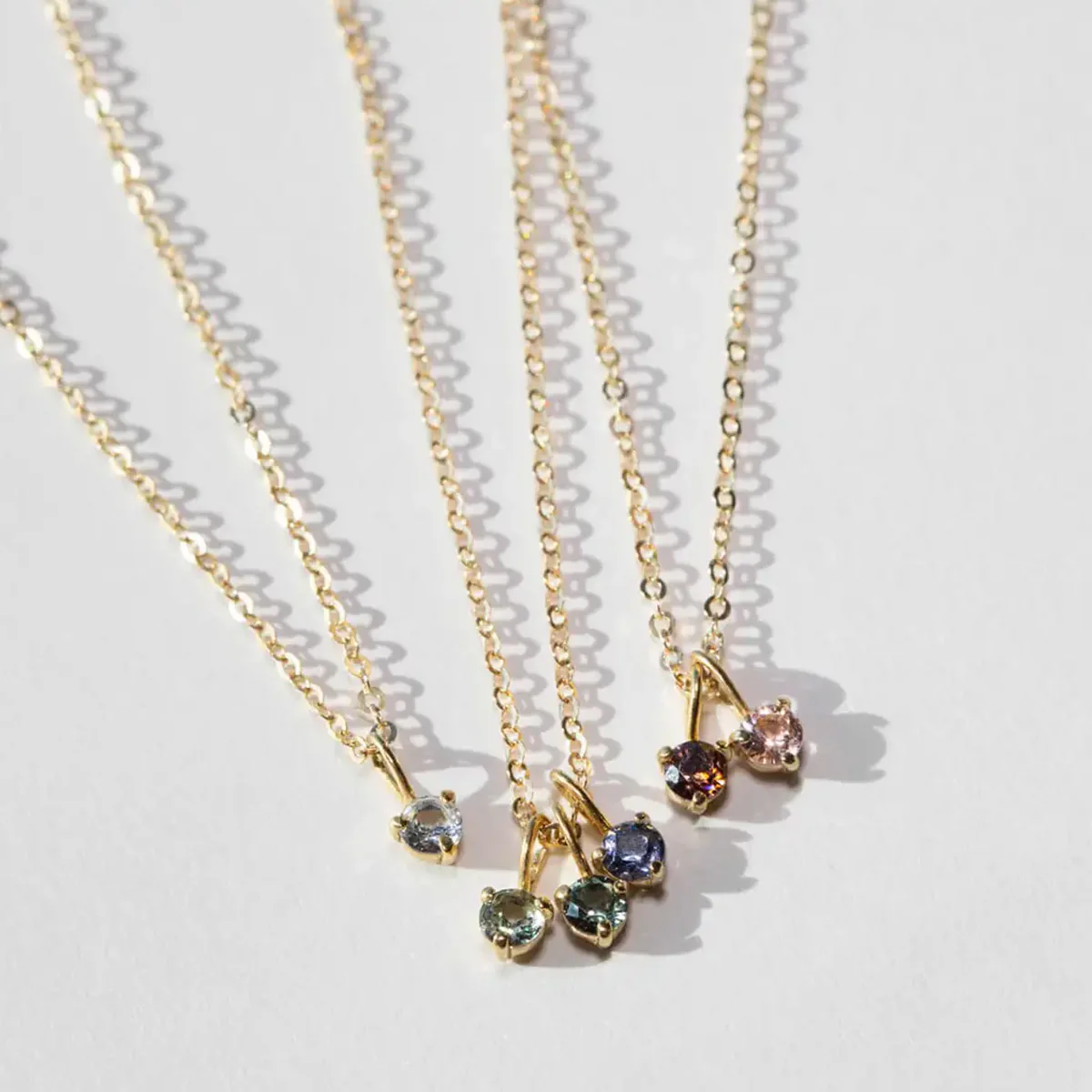GLDN Aura Pendant Birthstone Charm Necklace