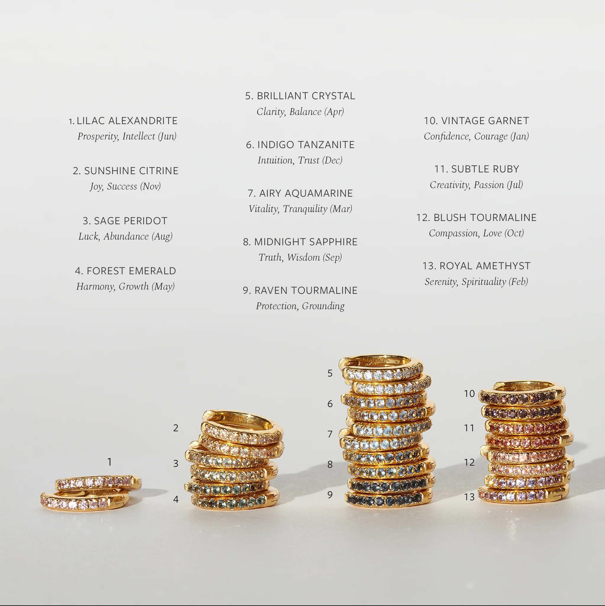 GLDN Aura Birthstone Huggie Hoops - Image 4